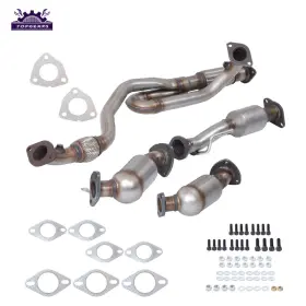 Tpg195705 Topgears56 For Chevy Traverse Gmc Acadia 3.6l 09-17 All 3 Catalytic Converters And Flex Pipe