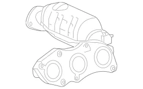 17140-0p270 Toyota Genuine Catalytic Converter With Integrated Exhaust Manifold