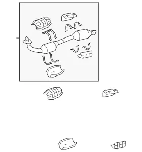 17410-0s100 Toyota Genuine Front Pipe