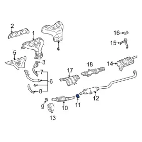 1745216160 Toyota Oe For Corolla 1998-2002 Catalytic Converter Clamp