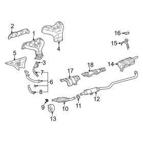 9008046225 Toyota Oe For Corolla 1998-2002 Front Catalytic Converter Clamp