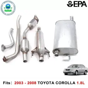 54461 Vigi-auto 53451 55349 Fits 2003 - 2008 Toyota Corolla Full Exhaust System 1.8l