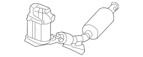 1k0-254-402-ax Volkswagen Genuine Catalytic Converter