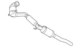 5c0-254-501-b Volkswagen Genuine Converter And Pipe