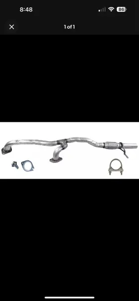 55487331 Western Fits 2011-2019 Ford Flex And Explorer 3.5l Pipe Stainless Inc Gaskets