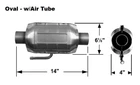 Exhaust 602006 Universal Catalytic Converter 2.5" In/out W/ Air Epa Pre-obdii New. Price: $97.20.