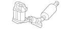 Genuine Volkswagen Converter & Pipe 1K0-254-708-GX New. Price: $2859.64.
