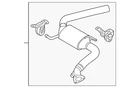 Genuine Volkswagen Rear Muffler 7P0-254-400-BX New. Price: $1568.60.