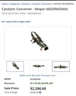 Oem Catalytic Converter For 2019-2024 Dodge Ram 6.7 Diesel 2500 3500 #68630315AA New. Price: $1834.69.
