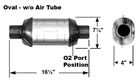 Ap Exhaust 608227 Universal Catalytic Converter Oval 3" In/out W/ O2 Epa Obdii New. Price: $143.01.
