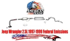 Converter Muffler Exhaust System For Jeep Wrangler 2.5L Federal Emissions 97-99 New. Price: $506.00.