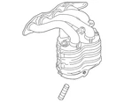 Genuine Mitsubishi Exhaust Manifold 1555A084 New. Price: $1530.18.