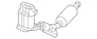 Genuine Volkswagen Catalytic Converter 1K0-254-402-AX New. Price: $3424.17.