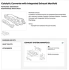 Hyundai Exhaust Catalytic Converter 2020-2025 New. Price: $2100.00.