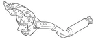 Genuine Ford Catalytic Converter With Integrated Exhaust Manifold GN1Z-5G232-C New. Price: $816.25.