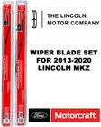 Motorcraft Premium Wiper Blades Genuine Oem Set Of For Lincoln Mkz 2013-2020 New. Price: $65.20.