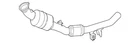 Genuine Mercedes-benz Catalytic Converter 166-490-86-14-64 New. Price: $1148.14.