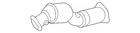 Genuine Audi Catalytic Converter 7L8-254-350-JX New. Price: $2339.53.