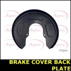 Brake Cover Back Plate Rear Right For Seat Alhambra 1.8 1.9 2.0 96- 10 Apec New. Price: $35.09.