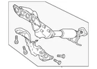 Genuine Mazda Catalytic Converter With Integrated Exhaust Manifold L572-20-50X New. Price: $1059.38.