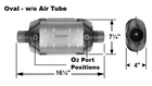 Ap Exhaust 608234 Universal Catalytic Converter Oval 2" In/out W/ O2 Epa Obdii New. Price: $182.04.