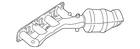 Genuine Nissan Exhaust Manifold 140E2-6JF0A New. Price: $1546.98.